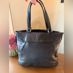 Michael Kors Beautiful Vintage Black Leather Tote Bag